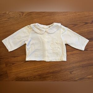 Bella Bean White Long Sleeve Collared Shirt